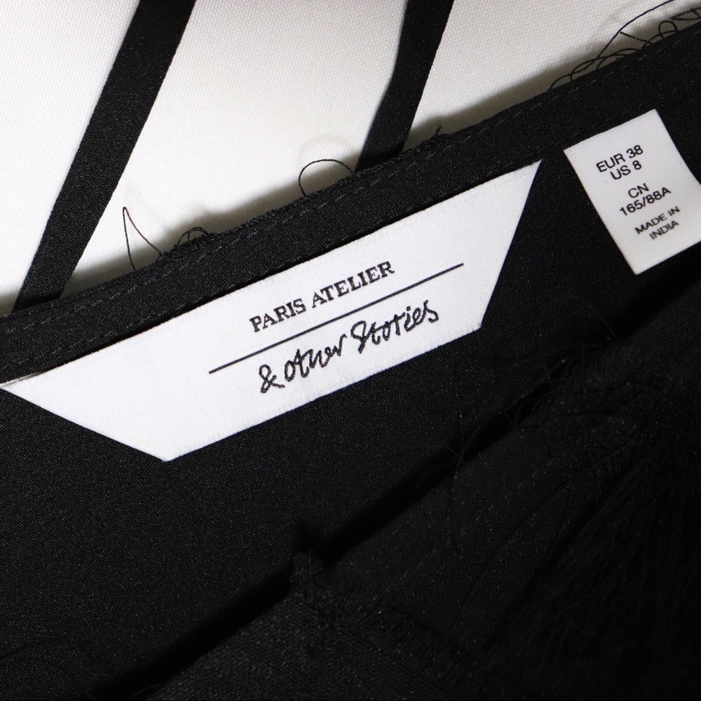 ❣️ & OTHER STORIES Black Fringe Dress - Picture 4 of 6